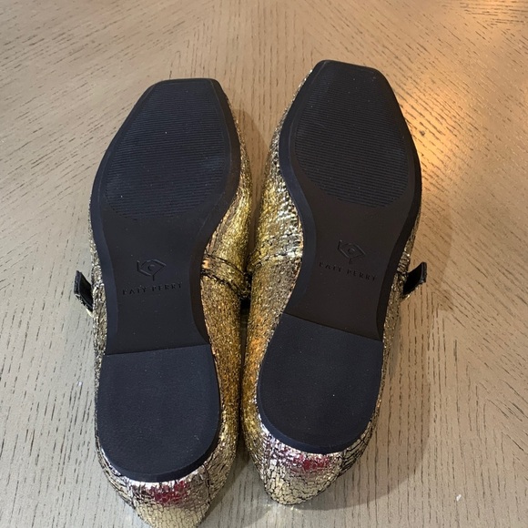 Katy Perry Gold The Evie Glitter Mary Jane Flats - Picture 5 of 5